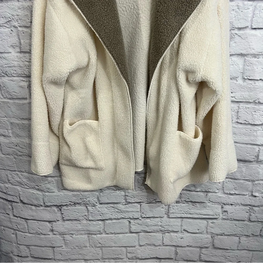 Koolaburra by UGG Sherpa Fleece Shawl cardigan XL pockets open front